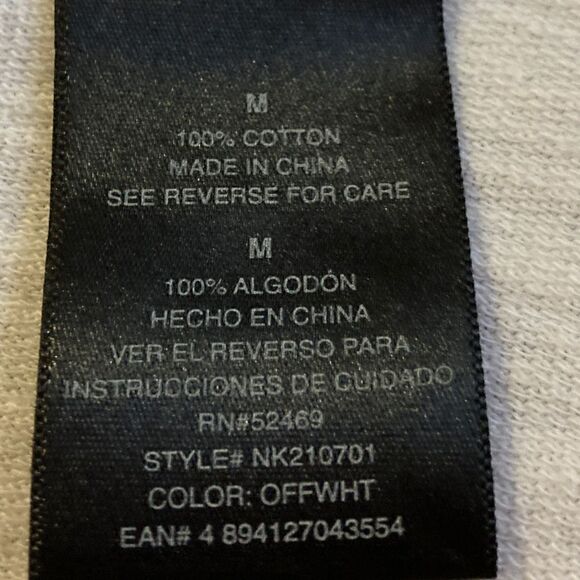 Norma Kamali Full Zip Front Drawstring Waist White Hoodie Size M 100% Cotton - Picture 8 of 8